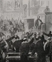 Franco-Prussian War (1870-1871): War declaration. Session of the French Senate of 15 July 1870. Creator: Unknown