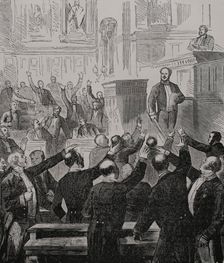 Franco-Prussian War (1870-1871): War declaration. Session of the French Senate of 15 July 1870. Creator: Unknown