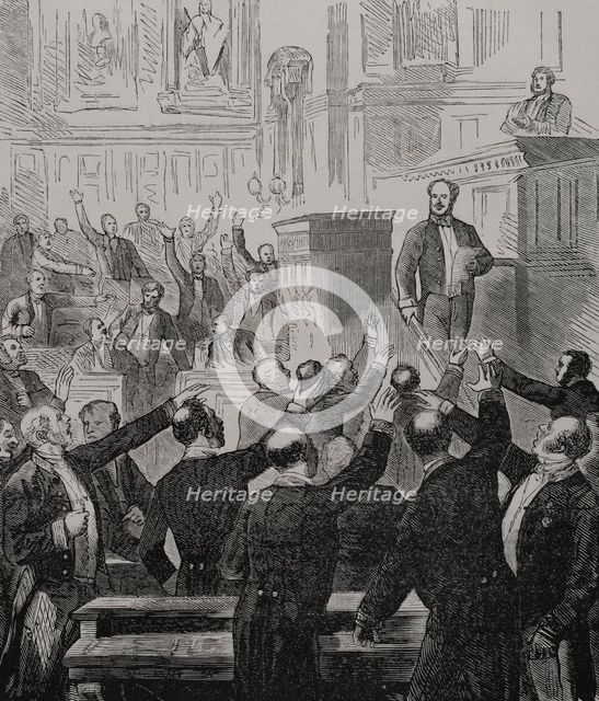 Franco-Prussian War (1870-1871): War declaration. Session of the French Senate of 15 July 1870. Creator: Unknown.