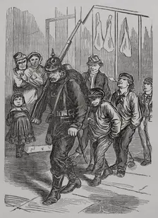 Franco-Prussian War (1870-1871): The last German in Paris, 1871. Creator: Unknown