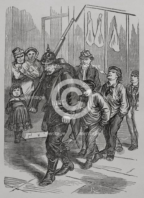 Franco-Prussian War (1870-1871): The last German in Paris, 1871. Creator: Unknown.