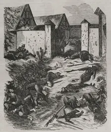 Franco-Prussian War (1870-71): Battle of Wissembourg - Entrance to Geisberg Castle on 4 August 1870. Creator: Unknown