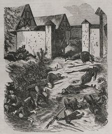 Franco-Prussian War (1870-71): Battle of Wissembourg - Entrance to Geisberg Castle on 4 August 1870. Creator: Unknown