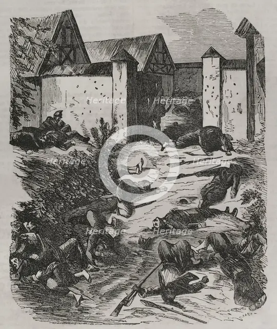 Franco-Prussian War (1870-71): Battle of Wissembourg - Entrance to Geisberg Castle on 4 August 1870. Creator: Unknown.