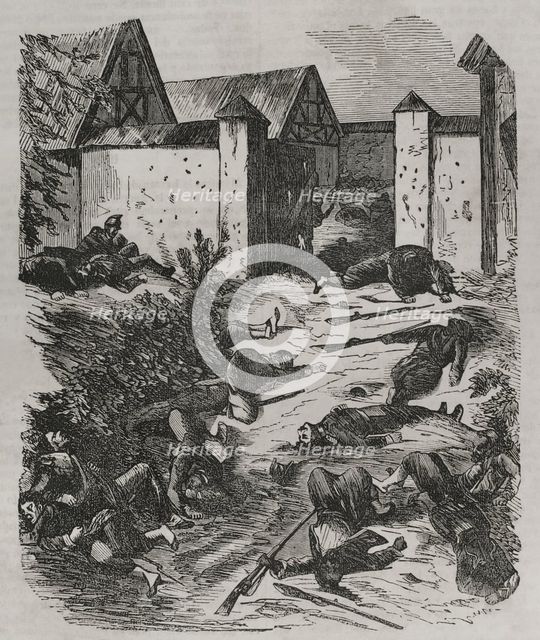 Franco-Prussian War (1870-71): Battle of Wissembourg - Entrance to Geisberg Castle on 4 August 1870. Creator: Unknown.