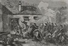 Franco-Prussian War (1870-71): Skirmish between French hussars and...Baden army...,1870. Creator: Unknown