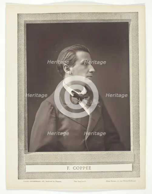 François Coppée (French poet and novelist, 1842-1908), c. 1876. Creator: Nadar.