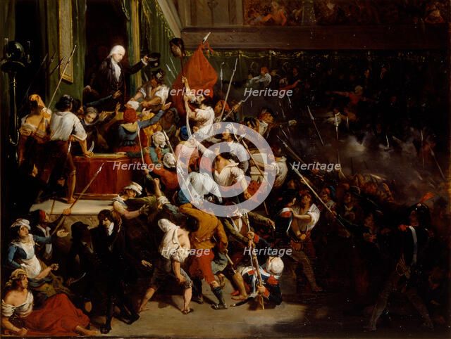 François Antoine de Boissy d'Anglas saluting Jean Féraud's head during the Prairial uprising, 1831.