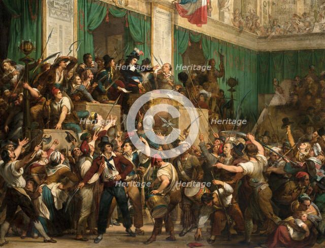 François Antoine de Boissy d'Anglas saluting Jean Féraud's head during the Prairial uprising, c. 183 Creator: Thomas, Antoine Jean-Baptiste (1791-1833).