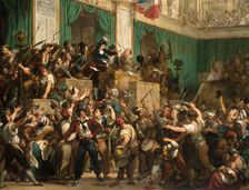 François Antoine de Boissy d'Anglas saluting Jean Féraud's head during the Prairial uprising, c. 183 Creator: Thomas, Antoine Jean-Baptiste (1791-1833)