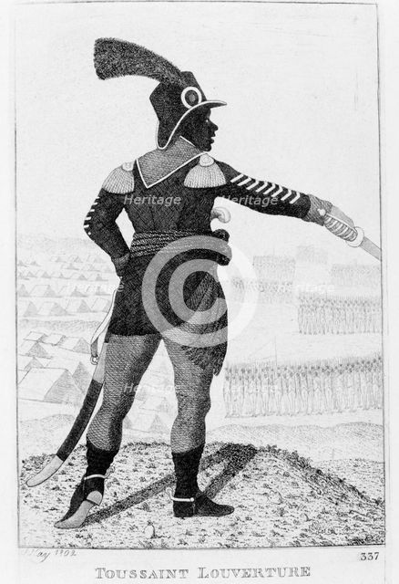 Francois Dominique Toussaint-Louverture, Haitian revolutionary leader, 1802 Artist: John Kay