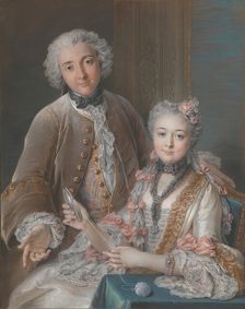 François de Jullienne (1722-1754) and His Wife (Marie Élisabeth de Séré de Rieux, 1724-1795), 1743. Creator: Charles-Antoine Coypel
