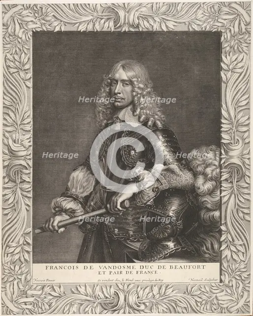François de Vendôme, duc de Beaufort, ca. 1649. Creator: Robert Nanteuil.