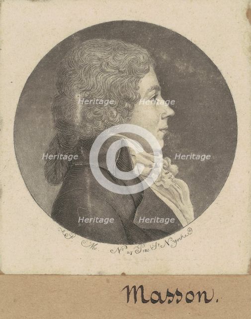 François Désiré Masson, 1797-1798. Creator: Charles Balthazar Julien Févret de Saint-Mémin.