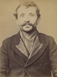 François dit Francis. 38 ans, né le 3/12/55 à Reims (Marne). ébéniste. Anarchiste. 5/3/94., 1894. Creator: Alphonse Bertillon