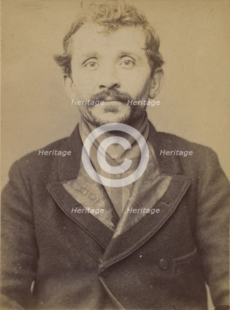 François dit Francis. 38 ans, né le 3/12/55 à Reims (Marne). ébéniste. Anarchiste. 5/3/94., 1894. Creator: Alphonse Bertillon.