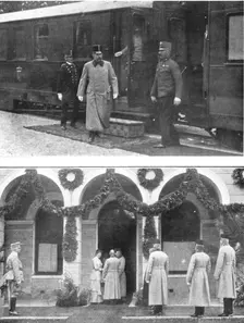 'Francois-Ferdinand etait venu en Bosnie pour y proceder a une inspection militaire 1914. Creator: Walter Tausch