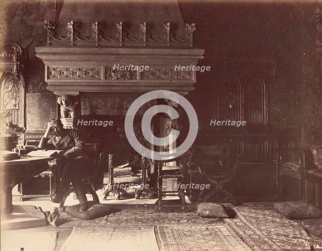 François Flameng (1856-1923) in his workshop, c. 1890.