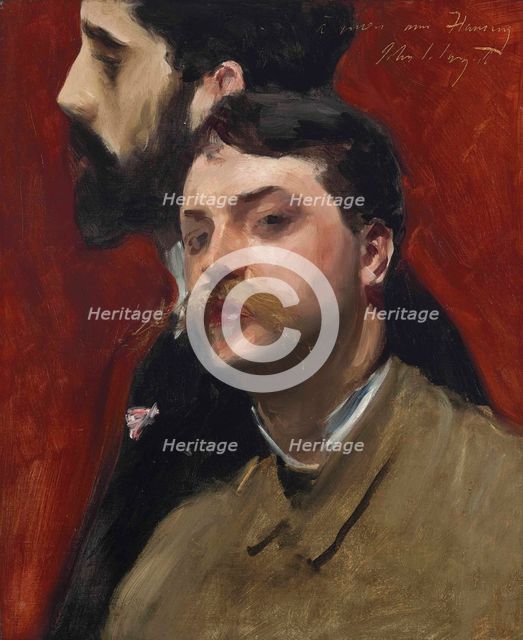 François Flameng and Paul Helleu, c1880. Creator: Sargent, John Singer (1856-1925).