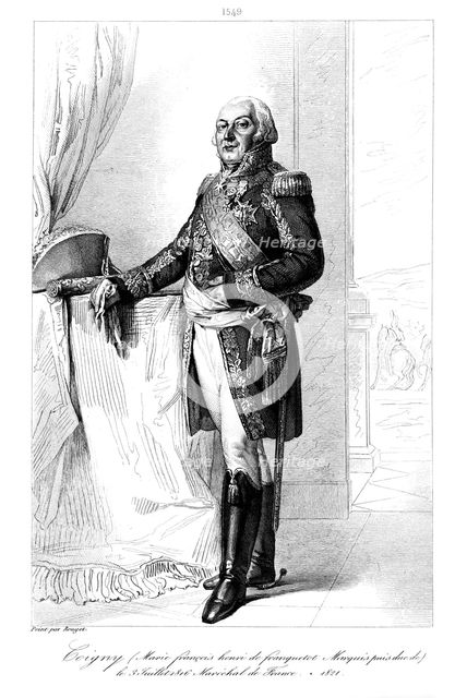 François-Henri de Franquetot de Coigny (1737-1821), Marshal of France, 1839.Artist: Darodes