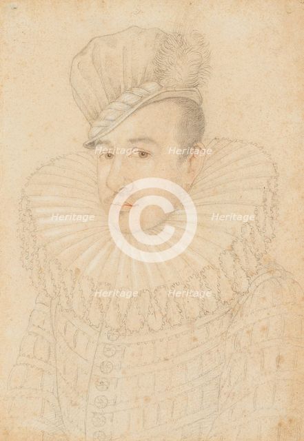 François-Hercule de France, duc d'Alençon (1554-1584), c1580. Creator: Dumonstier; Etienne; (Circle) (1540-1603).