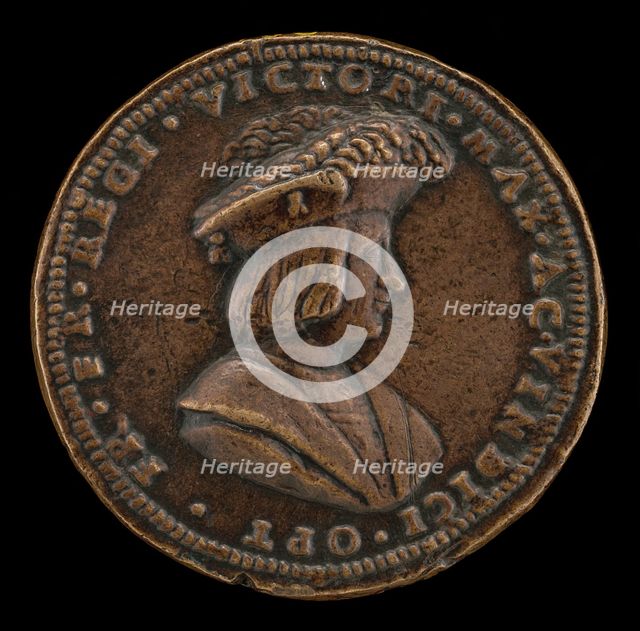 François I, 1494-1547, King of France 1515 [obverse], 1515 or after. Creator: Giovanni Maria Pomedelli.