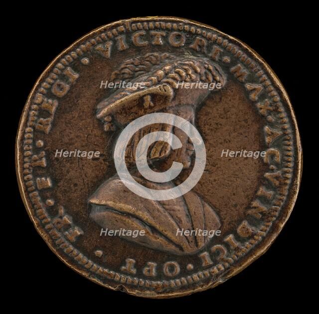 François I, 1494-1547, King of France 1515 [obverse], 1515 or after. Creator: Giovanni Maria Pomedelli.