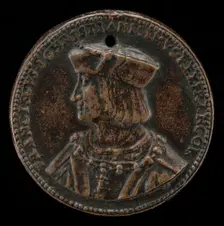 François I, 1494-1547, King of France 1515 [obverse], probably 1515/1518. Creator: Giovanni Maria Pomedelli