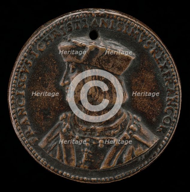 François I, 1494-1547, King of France 1515 [obverse], probably 1515/1518. Creator: Giovanni Maria Pomedelli.