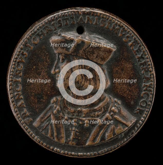 François I, 1494-1547, King of France 1515 [obverse], probably 1515/1518. Creator: Giovanni Maria Pomedelli.