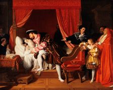 François Ier reçoit les derniers soupirs de Léonard de Vinci, 1818. Creator: Jean-Auguste-Dominique Ingres