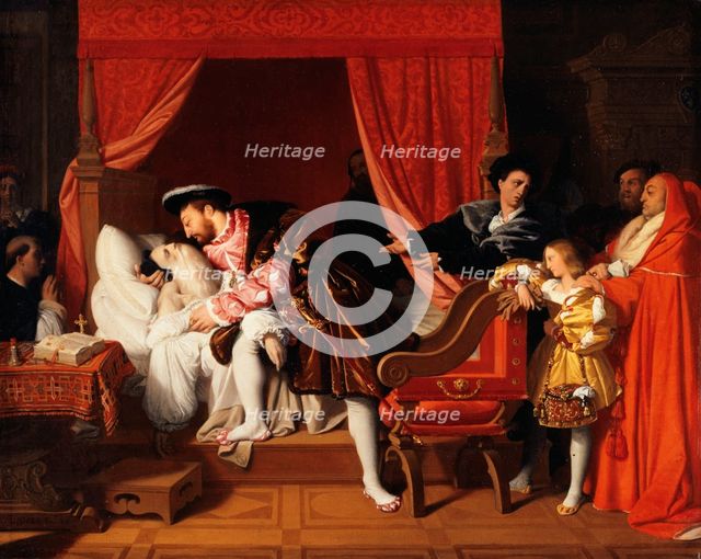 François Ier reçoit les derniers soupirs de Léonard de Vinci, 1818. Creator: Jean-Auguste-Dominique Ingres.