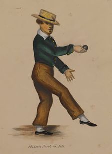 Francois Ravel as Bibi [Verso: Study for Antoine as Robert Maccaire], 1855-1859. Creator: Alfred Jacob Miller