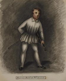 François Ravel as Vol-au-vent, 1855-1859. Creator: Alfred Jacob Miller