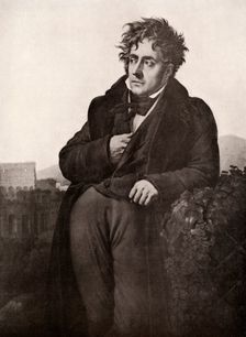 Francois-Rene, vicomte de Chateaubriand, French writer and diplomat, early 19th century.Artist: Anne-Louis Girodet de Roussy-Trioson