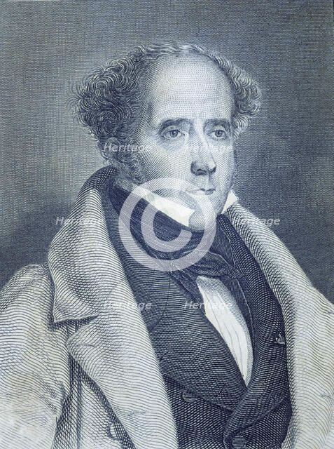 François René Viscount of Chateaubriand (1768 -1848), French writer, engraving, 1845.