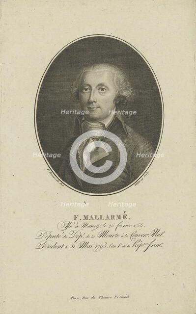 François-René-Augustin Mallarmé (1755-1831) , c. 1800. Creator: Bonneville, François (active 1787-1802).
