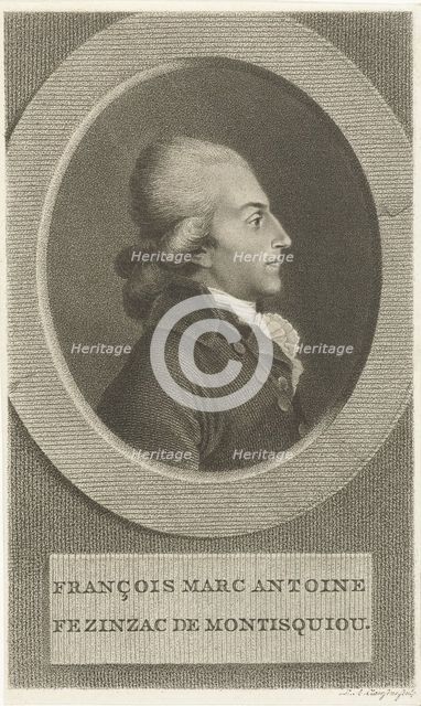 François-Xavier-Marc-Antoine de Montesquiou-Fézensac (1756-1832) , 1790s.