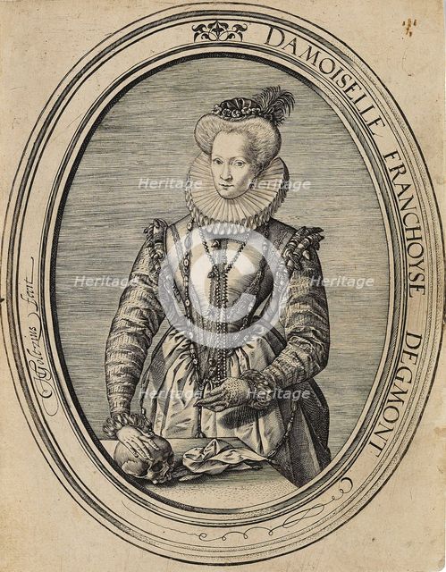 Françoise of Luxembourg, Countess of Gavre, Dame de Fiennes (1495-1557), 1580. Creator: Goltzius, Hendrick (1558-1617).