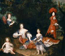 Françoise-Athénaïs de Rochechouart, marquise de Montespan (1640-1707) and her children. Artist: Anonymous