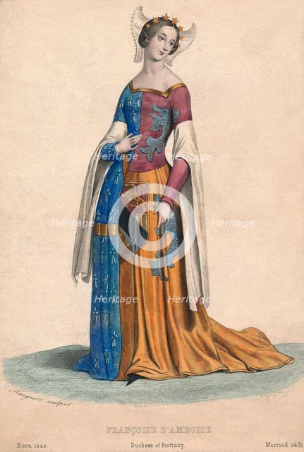 'Françoise d'Amboise, Duchess of Brittany', c1840.  Creator: Edward Hargrave.