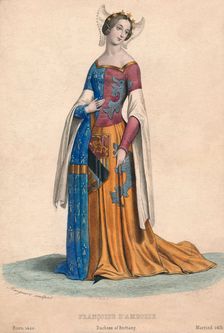 Françoise d'Amboise, Duchess of Brittany c1840. Creator: Edward Hargrave