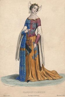 Françoise d'Amboise, Duchess of Brittany c1840. Creator: Edward Hargrave