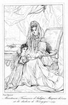 Françoise d'Aubigné, and the Duchess of Bourgogne.Artist: Pierre Mignard