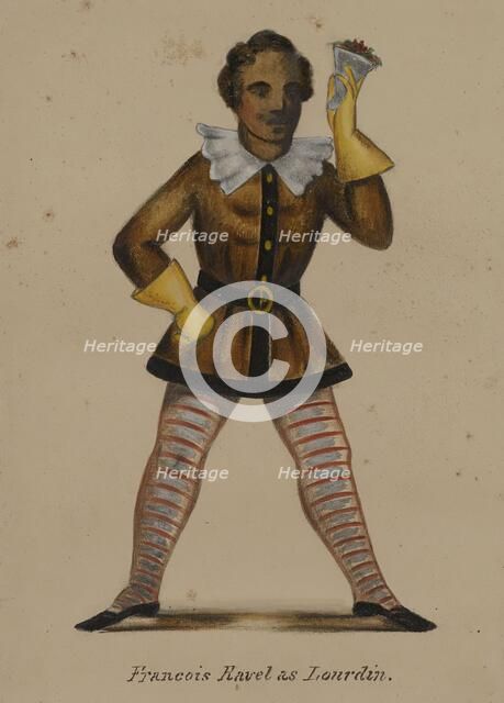 Françoise Ravel as Lourdin, 1855-1859. Creator: Alfred Jacob Miller.