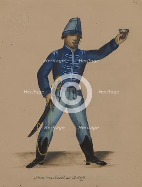 Françoise Ravel as Roloff, 1855-1859. Creator: Alfred Jacob Miller.