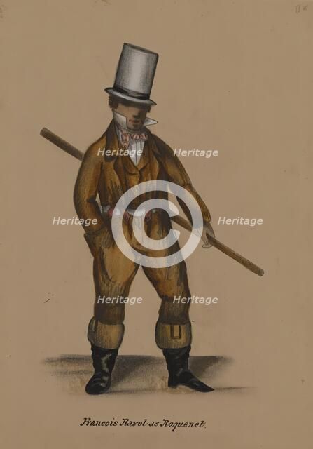Françoise Ravel as Roquinet, 1855-1859. Creator: Alfred Jacob Miller.