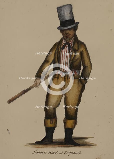 Françoise Ravel as Roquinet, 1855-1859. Creator: Alfred Jacob Miller.