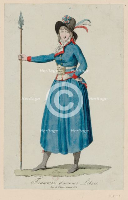 Franc?oises devenues libres. The Women's March on Versailles, 5 October 1789, 1789. Creator: Anonymous.