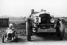 Frank Clement and Woolf Barnato in a Bentley Speed 6, Brooklands, Surrey, 1930